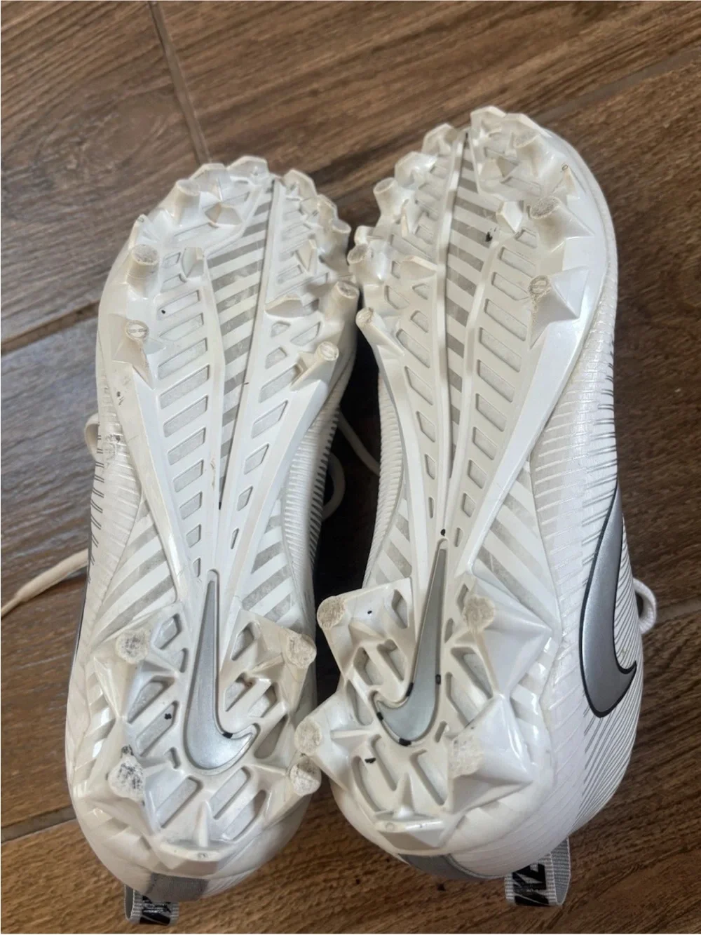 Nike Vapor Edge Football Cleats White Gray Men’s 5.5/6 Approx